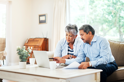 Older couple reviewing their estate plan