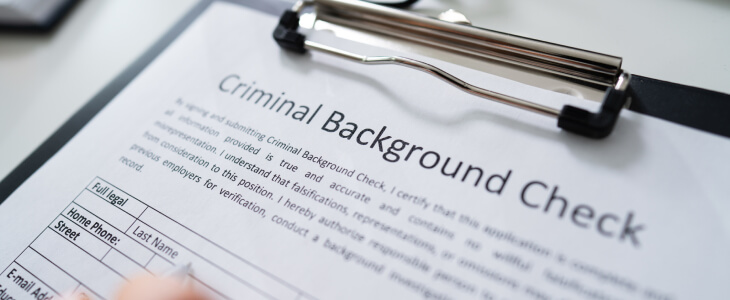 Paper for criminal background check